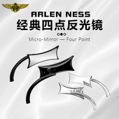 阿伦奈斯适用于883肥仔路威滑翔四点风格 后视镜哈雷反光镜黑电镀