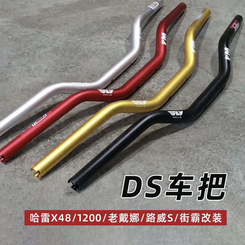 FM哈雷街霸 路威S改装1英寸电子油门直把DS风格车把X48 1200拉线
