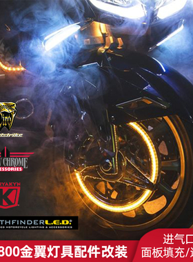 适用于18后金翼GL1800改LED灯进气口尾箱边箱发动机灯整车装饰灯