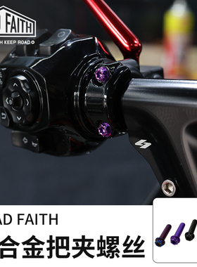 ROADFAITH适用哈雷大道公路滑翔软尾离合刹车夹具钛合金螺丝把夹