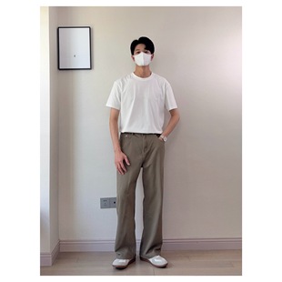 褐色重磅松弛感宽松直筒牛仔裤 funst studio