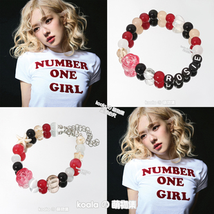 Number one girl专辑应援印象手链rose朴彩英手串饰品blackpink