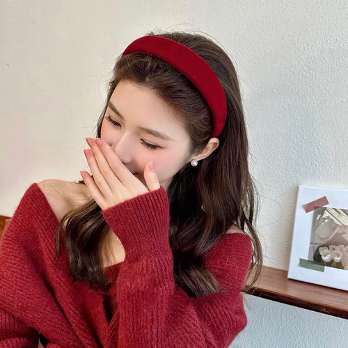 26度晚风复古气质增高颅顶丝绒发箍女新款高级感头箍发卡头饰发饰