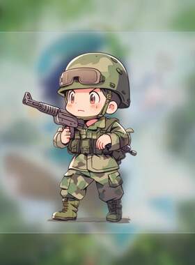 汽车贴纸军人特种兵个性创