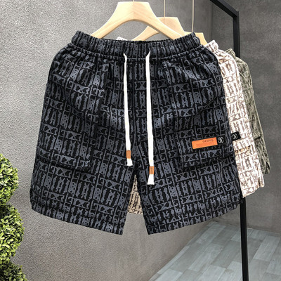 满印工装短裤男夏外穿美式高街运动中裤青少年宽松休闲跑步五分裤