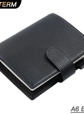Moterm真皮活页本奇葩A6 (国际标准) 手帐本荔枝纹Elite系列