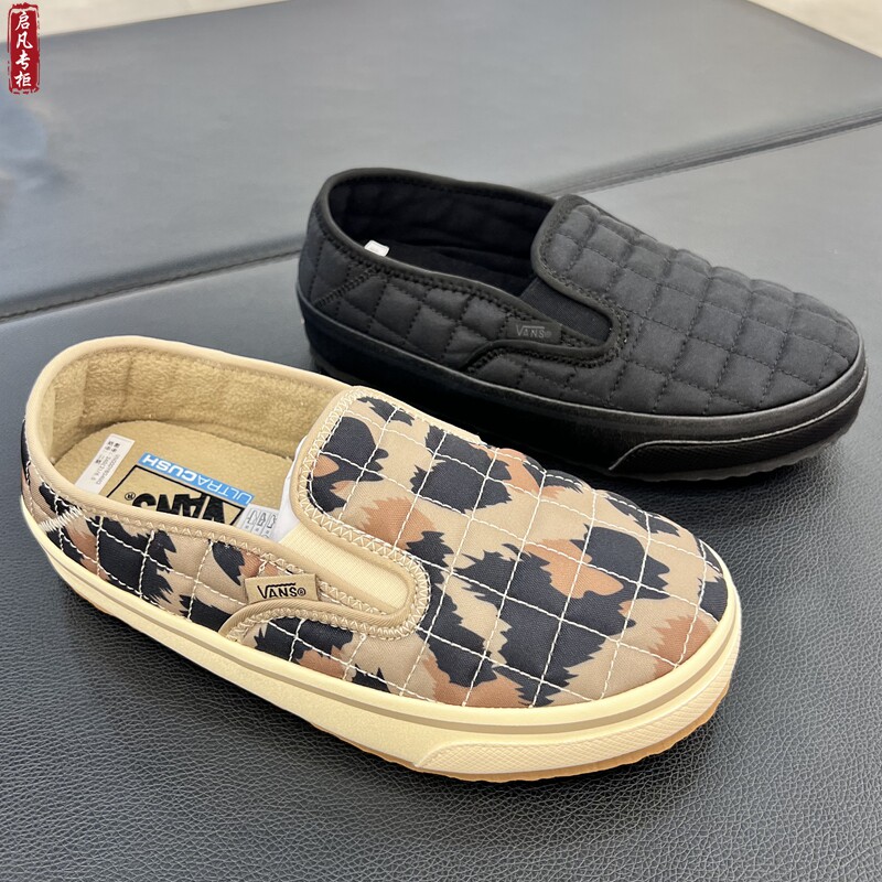 VANSSlippers迷彩一脚蹬懒人鞋图片