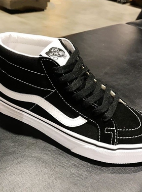 启凡现货VANS经典黑白中帮SK8-MID男女鞋帆布鞋板鞋VN0A391F6BT