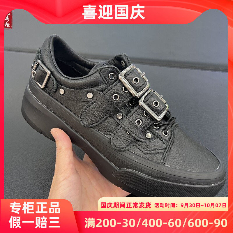 Vans黑色厚底朋克风增高鞋