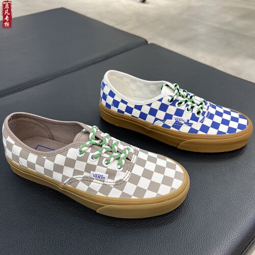 VANS生胶底棋盘格男女帆布鞋