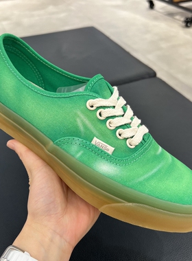 VANS范斯PREMIUM AUTHENTIC绿色低帮男女款帆布鞋板鞋VN000DB8CYL