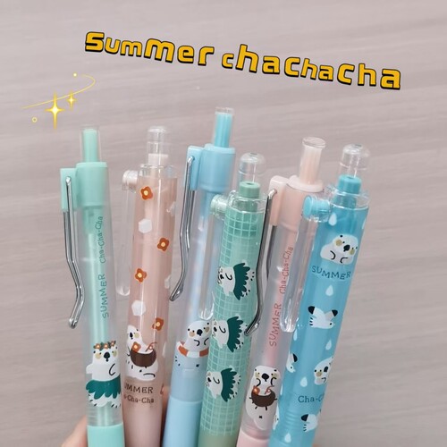 晨光小胖丁按动笔学生用速干水笔