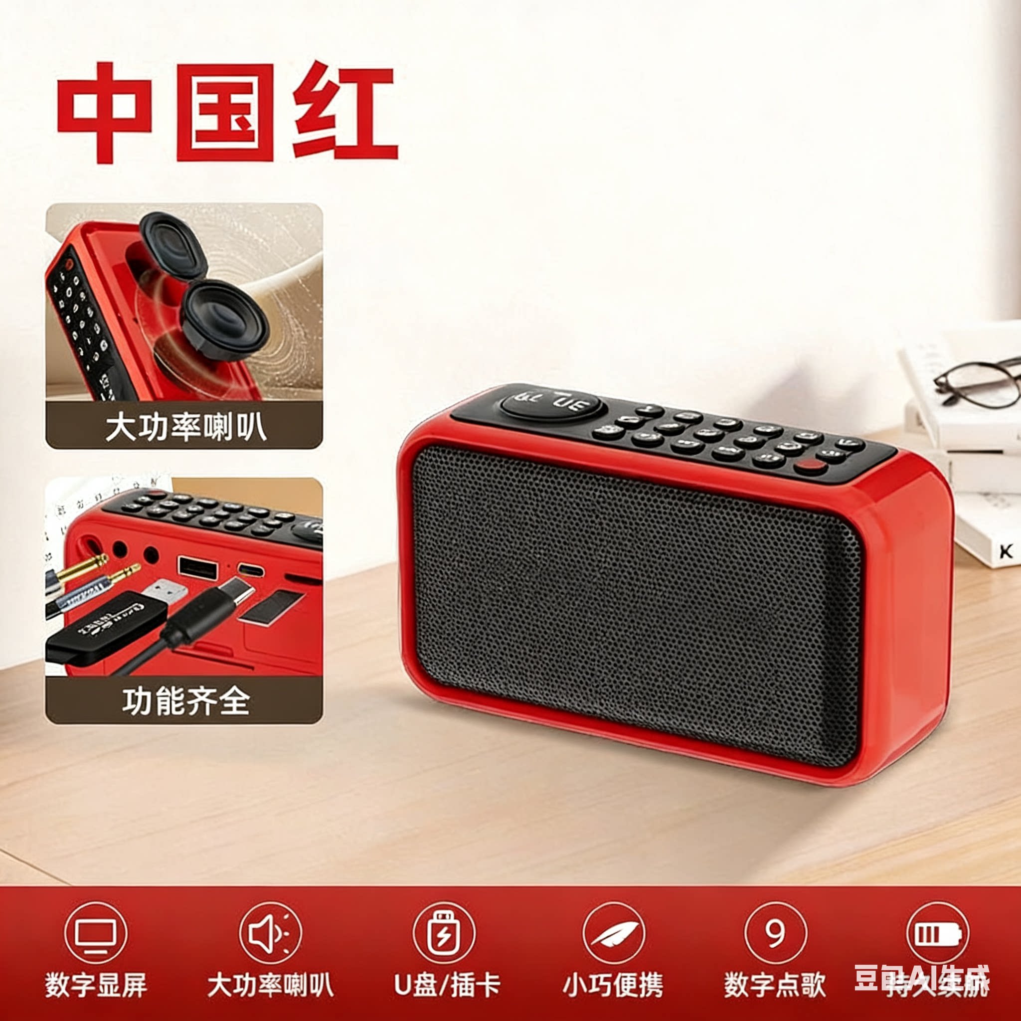 老人收音机老年人专用便携半导体小型FM音乐随身听多功能MP3播放.