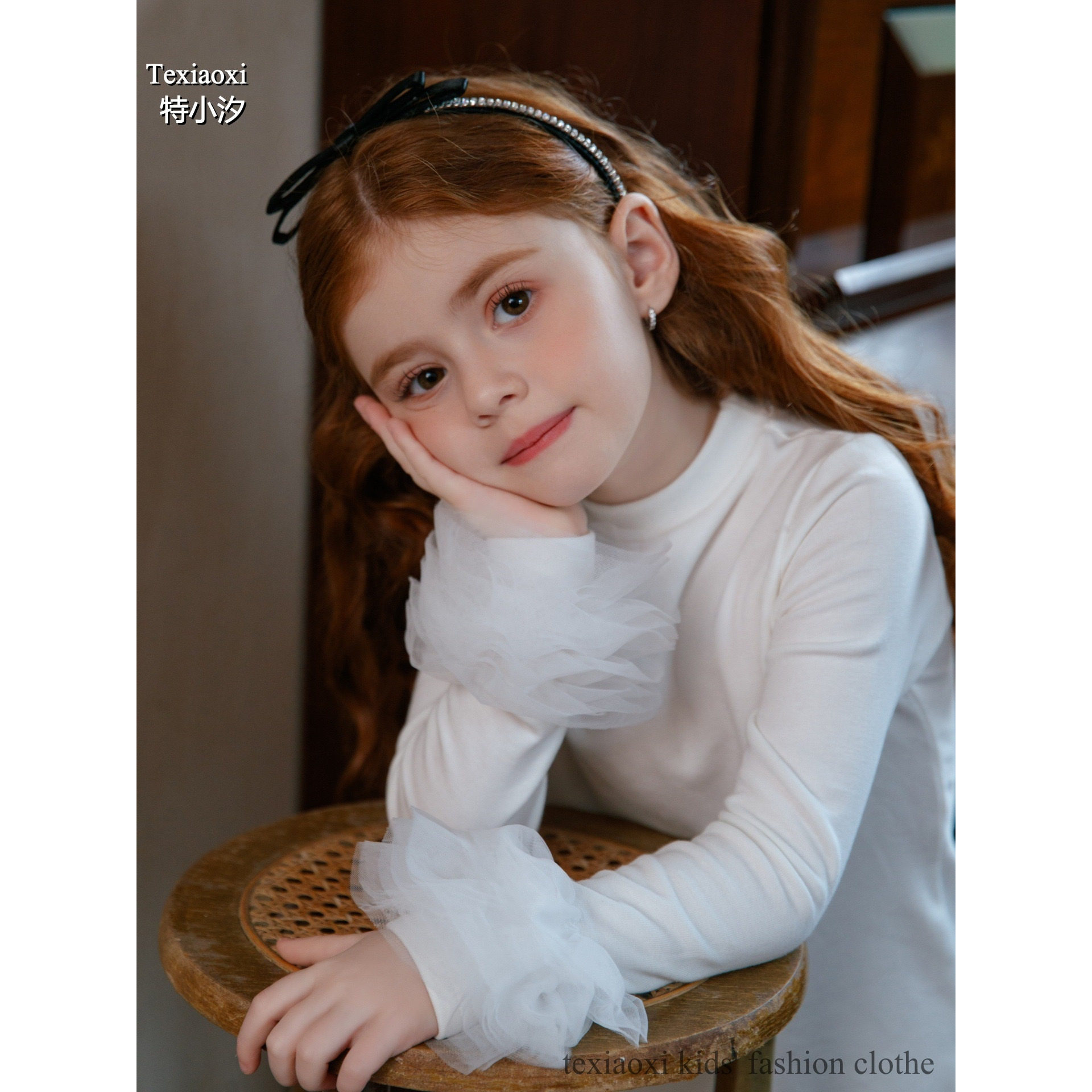 Txxkids特小汐女童打底衫针织弹力打底新款纯色白色长袖纱袖上衣,童装/婴儿装/亲子装,T恤,淘宝优惠券,粉丝福利购,淘宝优惠卷