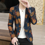 2021春季拼色西服修身韩版小西装青年休闲帅气男外套潮流XZ108，男装西服，星座1217-2