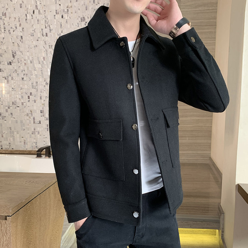 现货主推2021秋冬羊毛呢夹克男士外套休闲男上衣50%羊毛J,男装针织衫/毛衣,星座1217-2