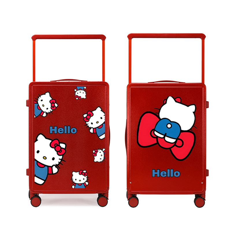 宽拉杆HelloKitty儿童行李箱女20寸大容量密码KT猫学生行李箱皮箱