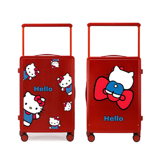 宽拉杆HelloKitty儿童行李箱女20寸大容量密码KT猫学生行李箱皮箱