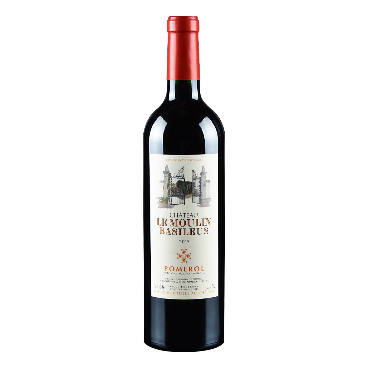 法国名庄原瓶进口红酒巴赛勒斯磨坊酒庄干红葡萄酒 750ml