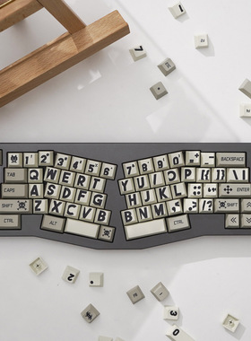 复古黑色大字141键机械键盘键帽PBT热升华樱桃原厂高度适配61/64
