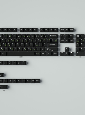 GMK 皇家打字机黑色大全套机械键盘键帽PBT热升华樱桃原厂高度61