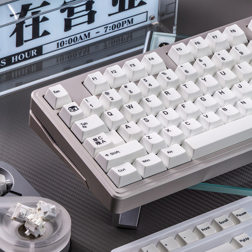 不规则白早C晚A键帽PBT原厂高度