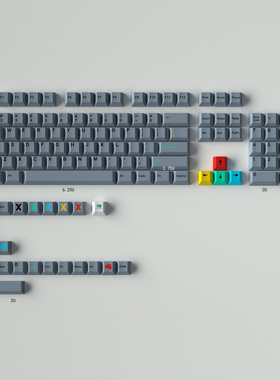 GMK Dualshot键帽灰色原厂高度PBT热升华大全套机械键盘帽64/75