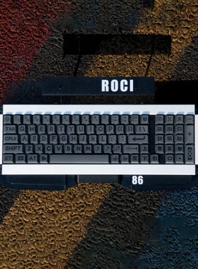 薄荷糖灰色动物派对大字机械键盘键帽PBT热升华大全套原厂高度