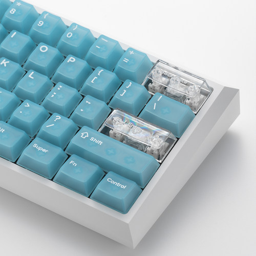 浅蓝PC雾透键帽132键移印原厂