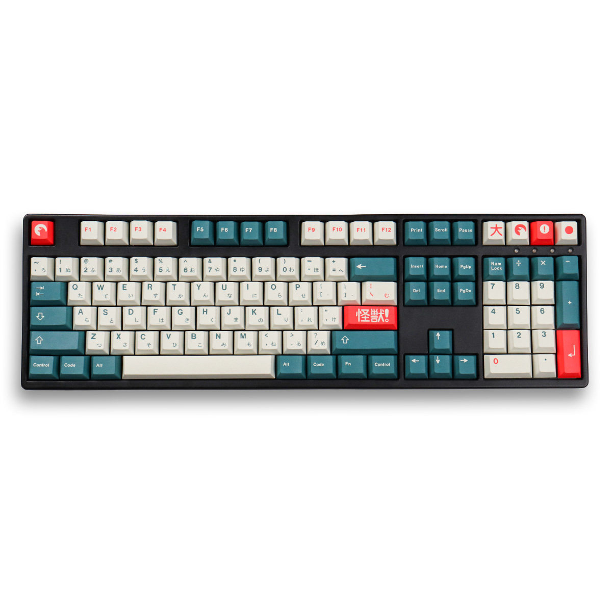 GMK KAIJU MONSTER KEYCAPS GREEN ORIGINAL FACTORY HEIGHT LARGE FULL SET PBT SUBLIMATION MECHANICAL KEYBOARD CAPS 87|104