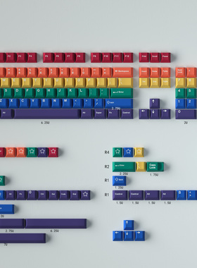 GMK Pride荣耀大全套机械键盘键帽PBT热升华原厂高度适配61/87等