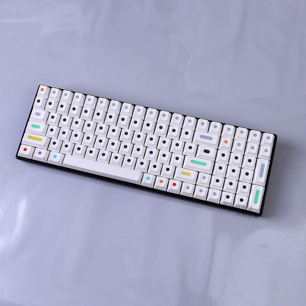 GMK DOTS DOTS KEYCAP WHITE PBT SUBLIMATION 130 KEYS ORIGINAL HEIGHT ADAPTATION MECHANICAL KEYBOARD 75|980