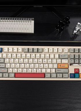 薄荷糖复古灰色C64正刻加厚PBT热升华原厂适配Wooting等机械键盘