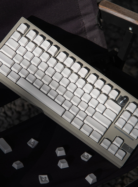 白模无刻大全套机械键盘键帽152键PBT单色注塑原厂/MDA/SOA高度