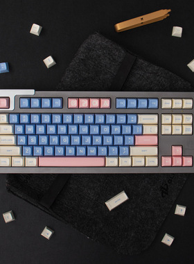 爱菲礼物键帽SA高度二色170键三文鱼/火烈鸟适配机械键盘64/87/98