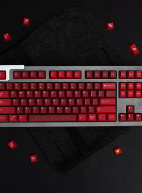 GMK Jamon火腿键帽红色原厂高度大全套PBT热升华机械键盘帽68/104