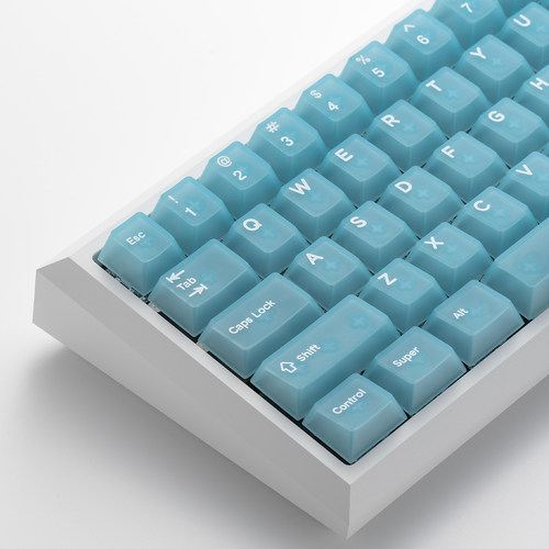 浅蓝PC雾透键帽132键移印原厂