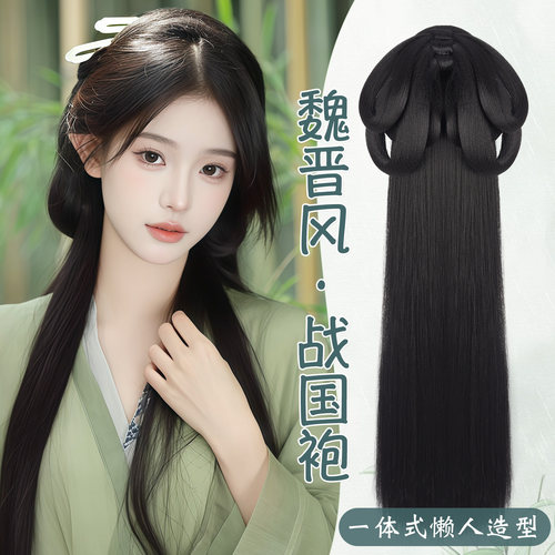 丝慕古风汉服假发一体式全套头饰