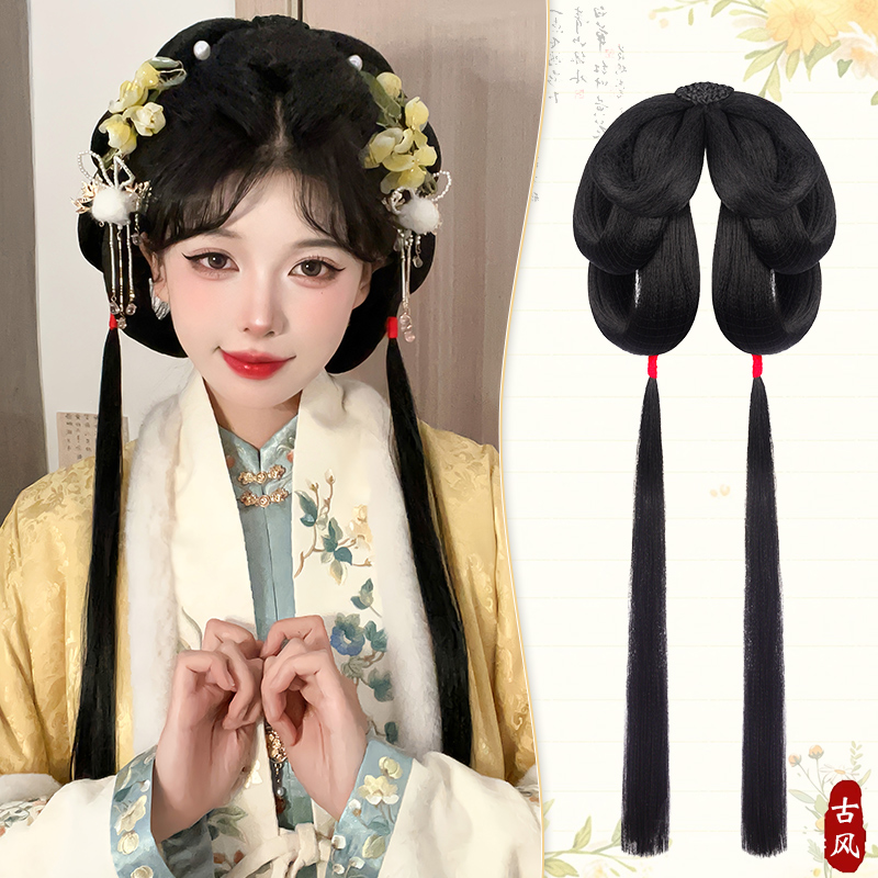 丝慕古风汉服假发后压发髻垫发包