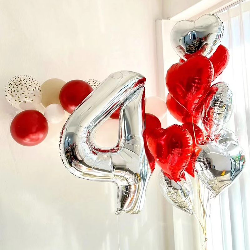 4岁数字气球生日装饰场景布置女孩男宝儿童4周岁派对氛围拍照道具,节庆用品/礼品,气球,淘宝优惠券,粉丝福利购,淘宝优惠卷