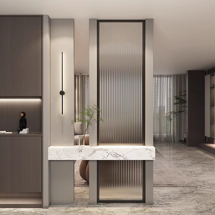 现代简约入户正对门长虹玻璃屏风隔断客厅2026新款遮挡玄关卧室