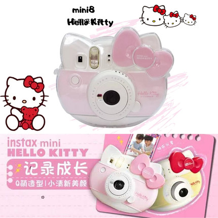 适用于kt拍立得相机hellokitty相机mini9猫头保护壳袋可爱水晶壳