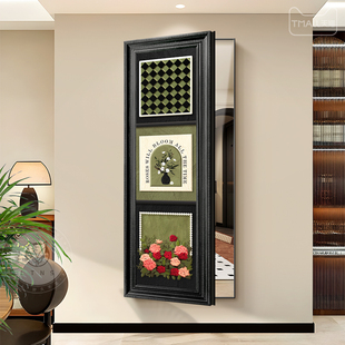 2026新款装饰画暗藏式遮挡全身镜开门镜子画隐形穿衣镜翻开式挂画