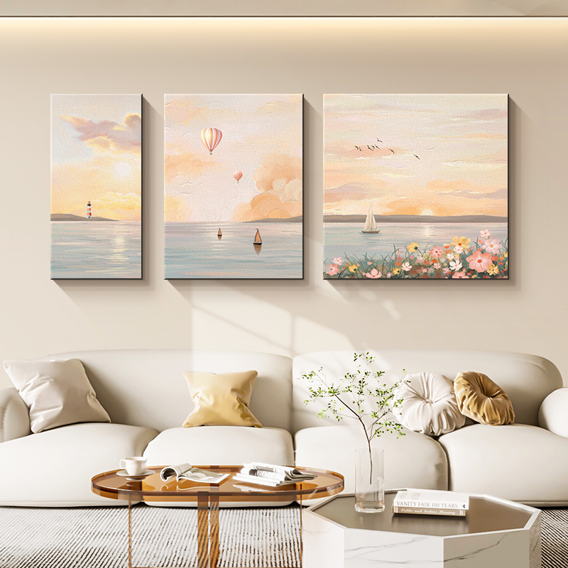 现代简约客厅装饰画好久不见