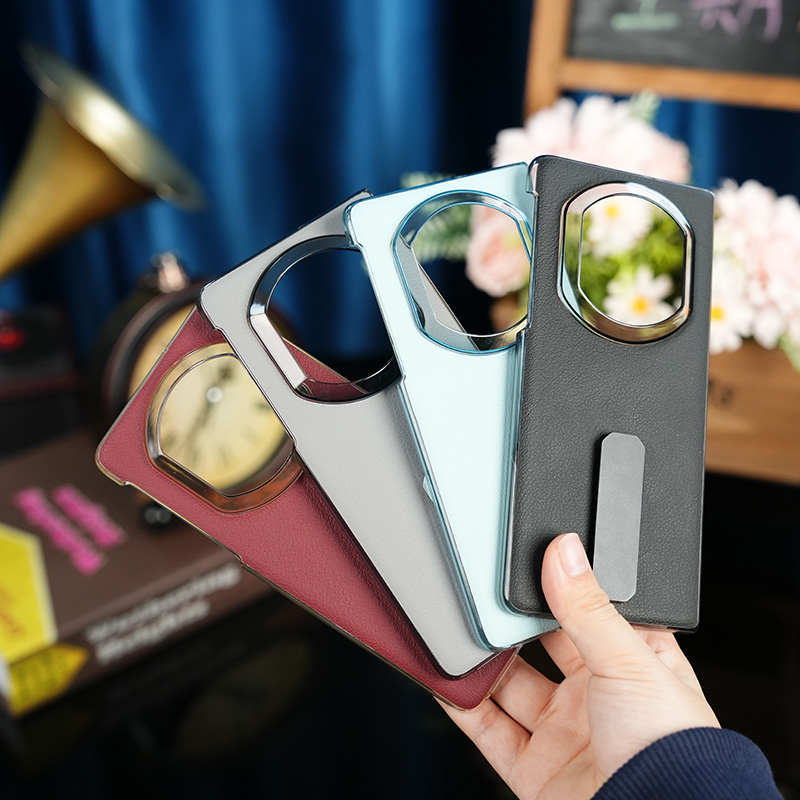 适用于华为MateX7手机壳超薄后壳matex7折叠屏270度旋转支架半包防摔单底壳新款x7典藏版素皮保护套简约个性