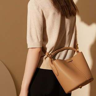 【履述先生】拾光~头层牛皮女包斜挎包小众高级感真皮水桶手提包