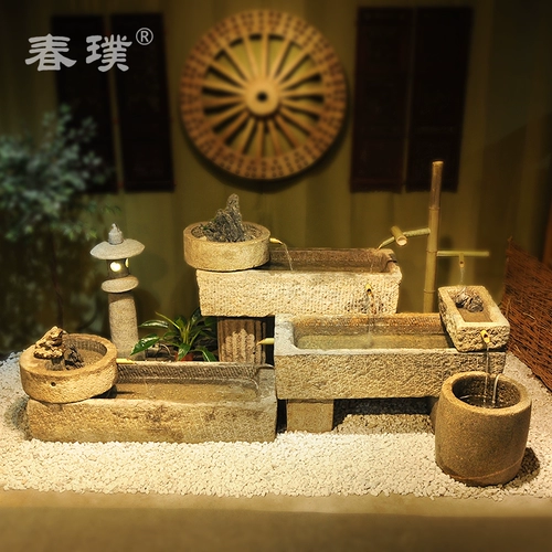 Бычий впадины комбинированный внутренний двор крупнопрокатанный ландшафтный сад