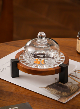 轻奢高级烟灰缸家用桌面茶几摆件客厅高颜值防灰飞带盖透明烟缸