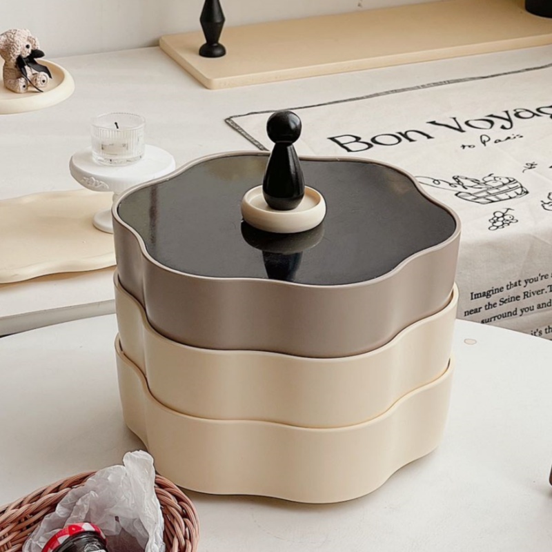 轻奢干果盘家用多功能零食糖果盘坚果收纳盒桌面客厅茶几装饰果盘