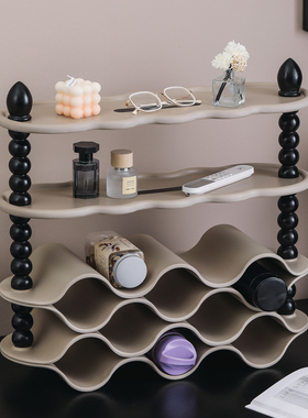 红酒柜收纳架酒瓶保温杯展示桌面家用水吧台餐边柜葡萄酒置物摆件